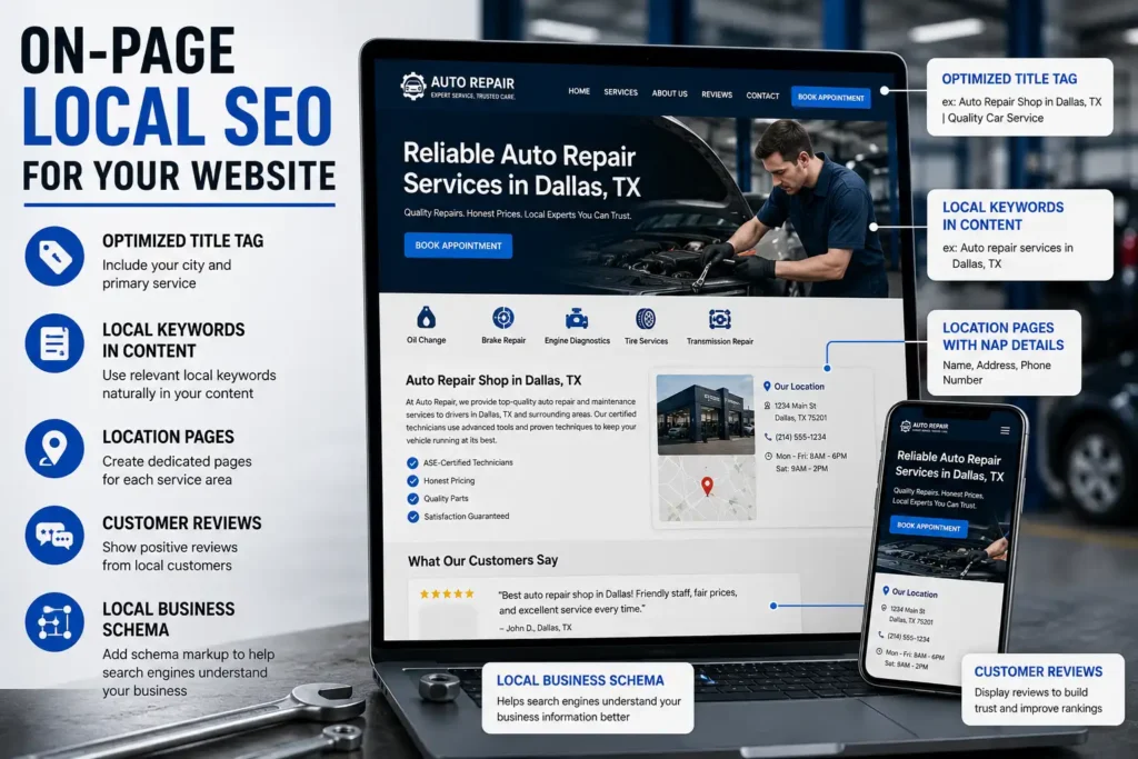 on page local seo