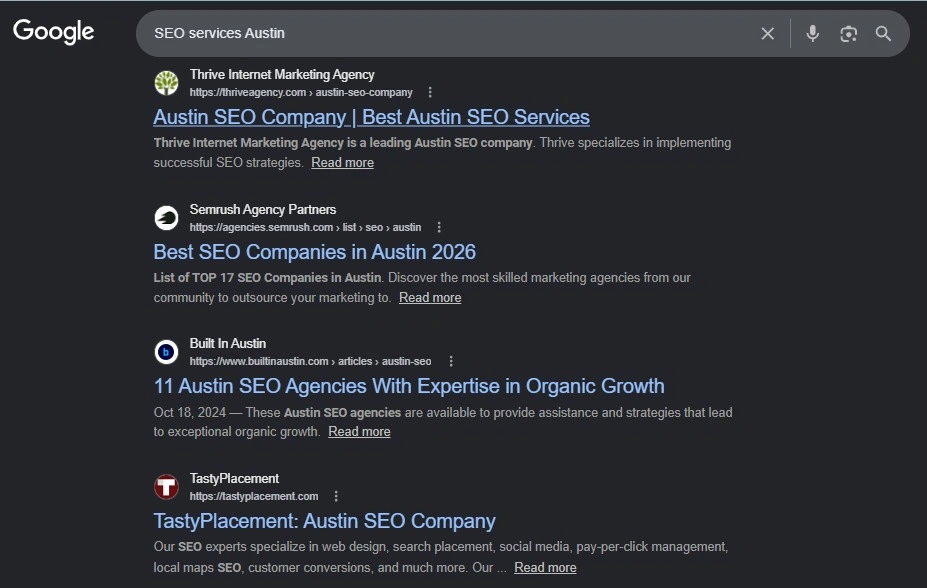 start with your core services and locations