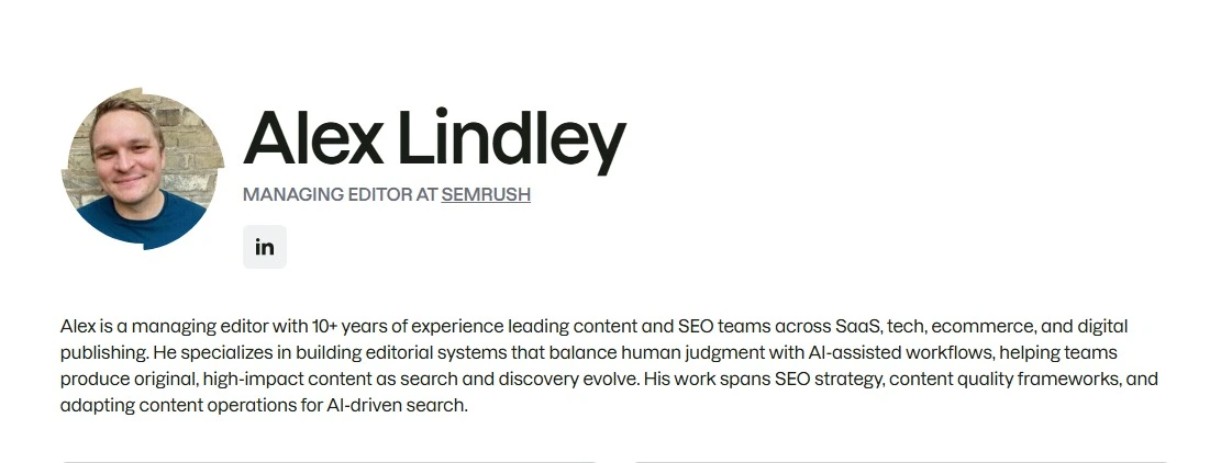 use real author profiles