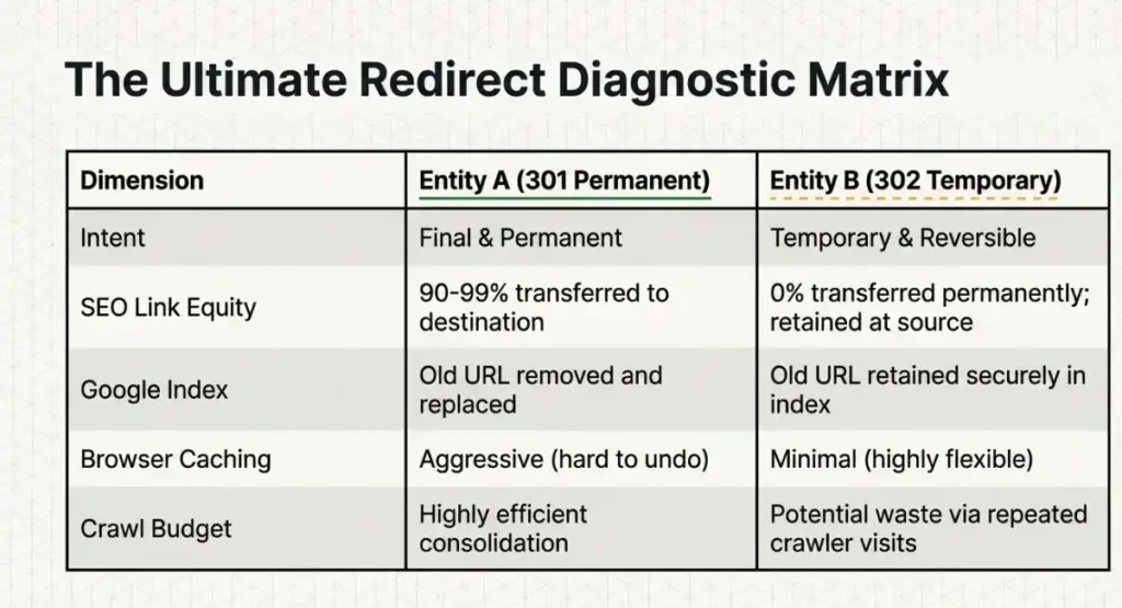 301 vs 302 redirects