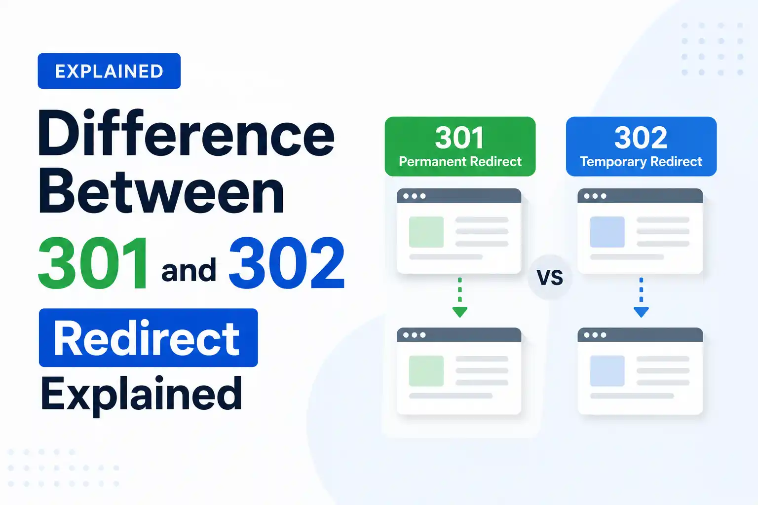 Difference Between 301 and 302 Redirect Explained