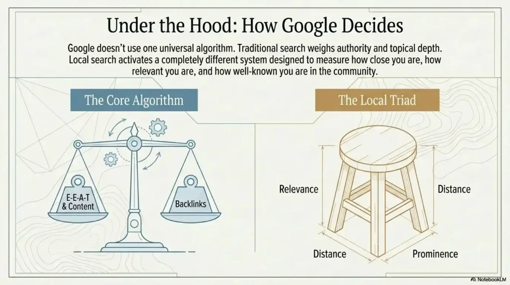 How Google's Algorithm Treats Local vs Traditional Search Differently